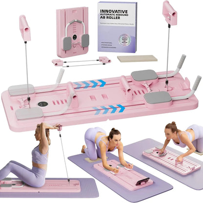 Multifunctional Abdominal Board Fitness Board Push up Board Automatic Rebound Abdominal Muscle Curling, Home Fitness Equipment